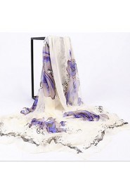 Printed Silk Autumn And Winter Scarves Female Wild Long Section Of The Warm Shawl