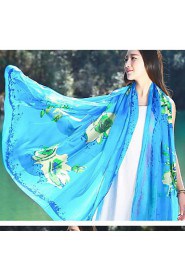 Printed Silk Autumn And Winter Scarves Female Wild Long Section Of The Warm Shawl