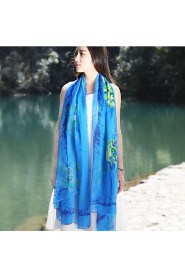 Printed Silk Autumn And Winter Scarves Female Wild Long Section Of The Warm Shawl