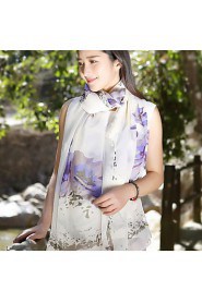 Printed Silk Autumn And Winter Scarves Female Wild Long Section Of The Warm Shawl