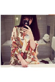 Spring New Female Sun Oversized Scarves Flowers Cotton Long Shawl