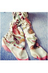 Spring New Female Sun Oversized Scarves Flowers Cotton Long Shawl