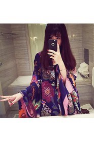 Spring New Female Sun Oversized Scarves Flowers Cotton Long Shawl