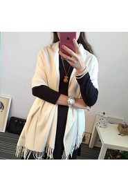 Women Cotton Classic Solid Color Cashmere Shawl Fringed Sarm Fashion Scarves