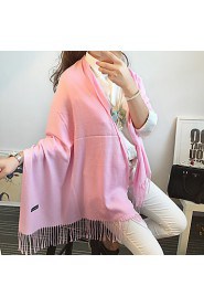 Women Cotton Classic Solid Color Cashmere Shawl Fringed Sarm Fashion Scarves