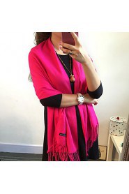 Women Cotton Classic Solid Color Cashmere Shawl Fringed Sarm Fashion Scarves