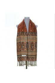 Ms. Bohemian Ethnic Style Bee Printing Embroidered Fringed Shawls Scarves