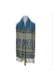 Ms. Bohemian Ethnic Style Bee Printing Embroidered Fringed Shawls Scarves