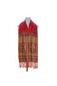 Ms. Bohemian Ethnic Style Bee Printing Embroidered Fringed Shawls Scarves