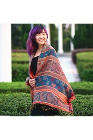 Tourism National Wind Fringed Scarves Female Jacquard Embroidery Autumn And Winter Shawl