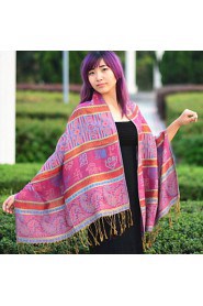 Tourism National Wind Fringed Scarves Female Jacquard Embroidery Autumn And Winter Shawl