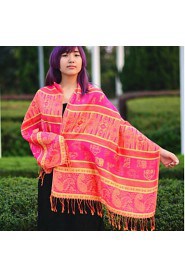 Tourism National Wind Fringed Scarves Female Jacquard Embroidery Autumn And Winter Shawl