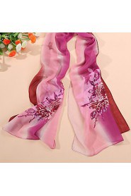 New rainbow flower chiffon scarf