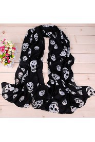 Skull Print Scarf Scarves Sunscreen Shawl Long Section Of Beach Towels