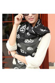 Skull Print Scarf Scarves Sunscreen Shawl Long Section Of Beach Towels