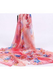 Summer Silk Spring And Winter Long Section Of Rainbow-colored Scarf Printed Beach Towel Scarf