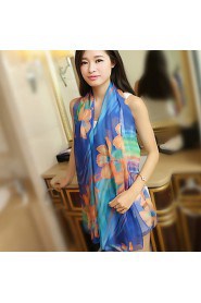 Summer Silk Spring And Winter Long Section Of Rainbow-colored Scarf Printed Beach Towel Scarf