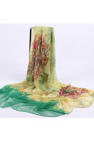 Summer Silk Spring And Winter Long Section Of Rainbow-colored Scarf Printed Beach Towel Scarf