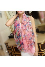 Summer Silk Spring And Winter Long Section Of Rainbow-colored Scarf Printed Beach Towel Scarf