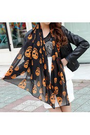 Skull Print Scarf Scarves Sunscreen Shawl Long Section Of Beach Towels