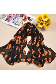 Skull Print Scarf Scarves Sunscreen Shawl Long Section Of Beach Towels