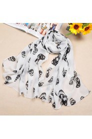 Skull Print Scarf Scarves Sunscreen Shawl Long Section Of Beach Towels