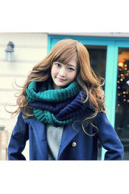 Bicolor Stitching Color Wool knitted Scarves Winter Hedging Scarf