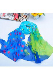 Shawls Chiffon/Polyester Multicolor Grid Scarves(More Colors)