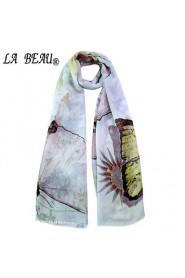 LABEAU Butterfly Nights Silk Wrap,Cotton Scarf