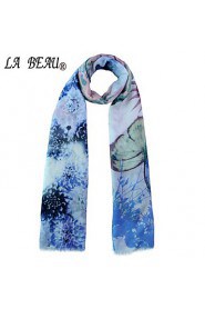 LABEAU Butterfly Nights Silk Wrap,Cotton Scarf