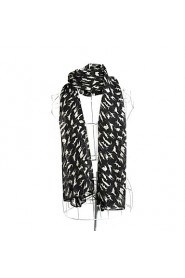 Korean Version Of The Fall And Winter Long Chiffon Scarves Cat Printed Scarf Shaw