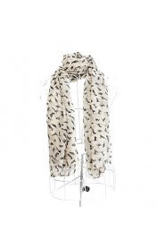 Korean Version Of The Fall And Winter Long Chiffon Scarves Cat Printed Scarf Shaw