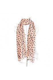 Korean Version Of The Fall And Winter Long Chiffon Scarves Cat Printed Scarf Shaw