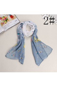 Bully Color Butterfly Shawl Sunscreen Chiffon Scarf