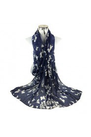 Literary Cotton Long Shawl Large Size Women Butterfly Print Scarves