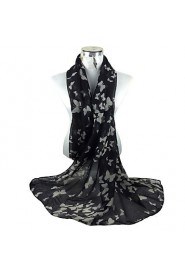 Literary Cotton Long Shawl Large Size Women Butterfly Print Scarves