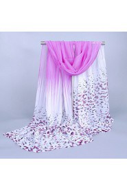 Women's Chiffon Colorful Print Scarf