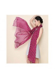 Women High-grade Polka Dot Printed Chiffon Beach Towel Fashion Shawls