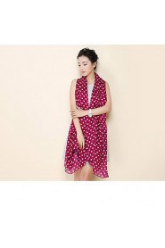 Women High-grade Polka Dot Printed Chiffon Beach Towel Fashion Shawls