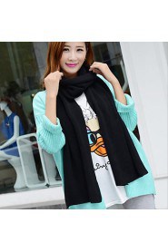 Long Solid Color Candy-colored Thick Wool Winter Scarf