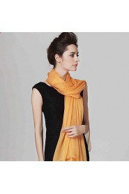 Women Cute Pure Color High-end Scarves Orange Chiffon Shawl Beach Towel