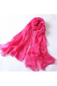 Women Cute Pure Color High-end Scarves Chiffon Shawl Beach Towel