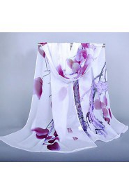 Women's Chiffon Colorful Print Scarf