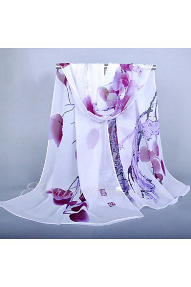 Women's Chiffon Colorful Print Scarf