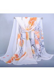 Women's Chiffon Colorful Print Scarf