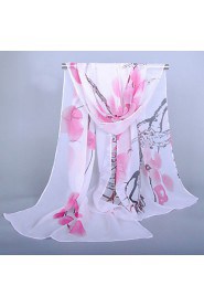 Women's Chiffon Colorful Print Scarf