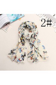 HOT Lady selling the butterfly print velvet chiffon scarf shawl