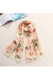 HOT Lady selling the butterfly print velvet chiffon scarf shawl