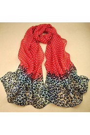 Women's Chiffon Colorful Print Scarf