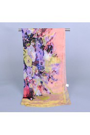 Women's Chiffon Colorful Print Scarf